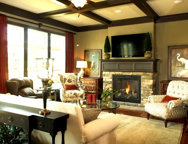 Transitional Family Room - Family Room