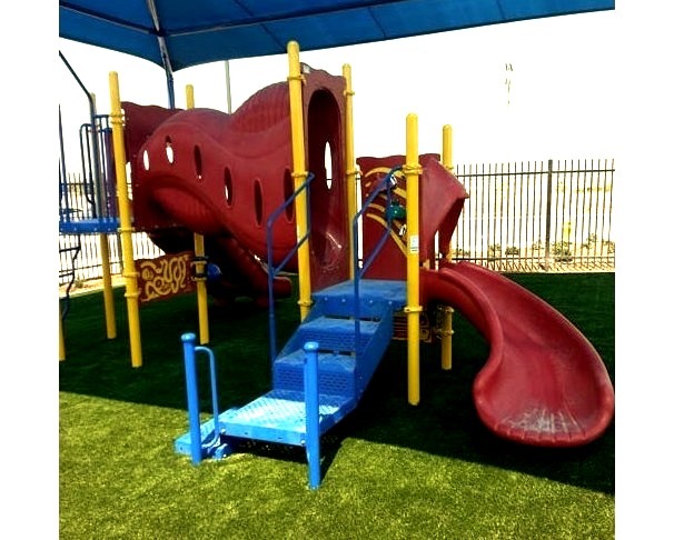 An example of a mid-sized partial sun backyard outdoor playset.